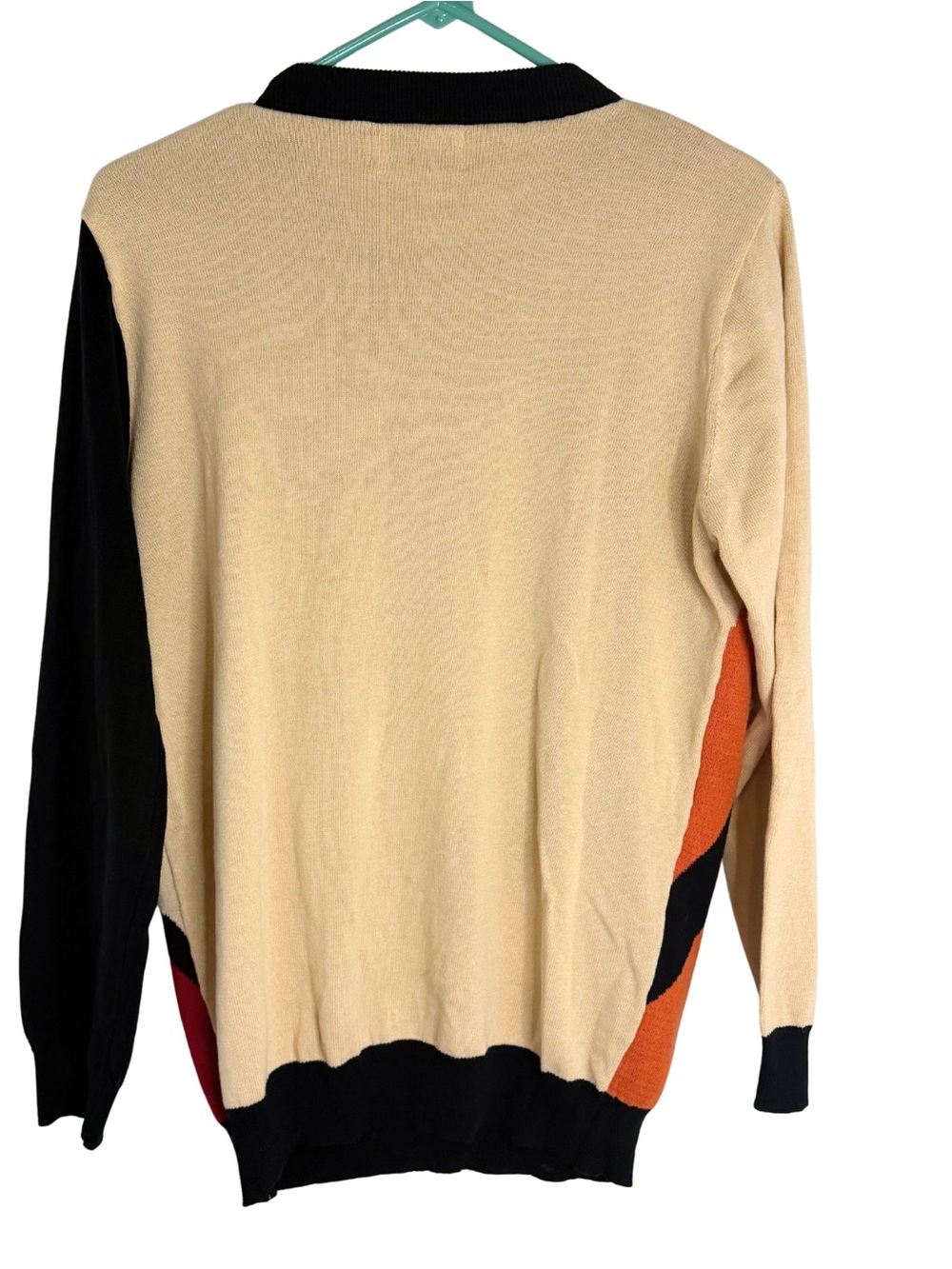 Oxknit Women's Multicolor Wave-Print Long Sleeve Crewneck Sweater Size Large - Picture 2 of 5
